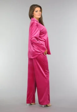 Roze Fluwelen Two Piece