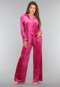 Roze Fluwelen Two Piece