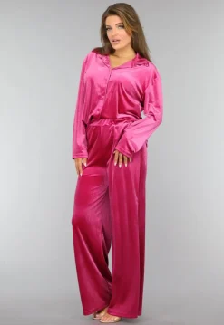 Roze Fluwelen Two Piece