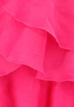 Roze Ruffle Jurk met Spaghettibandjes en