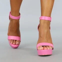 Roze Sandaletten met Plateau
