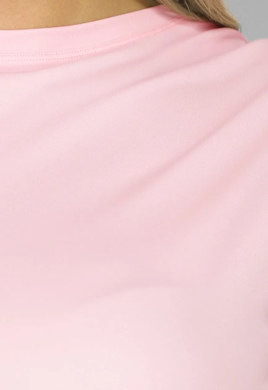 Roze Sportieve Top met Korte Mouwen