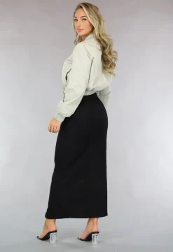 Salie Groene Cropped Bomber Jacket