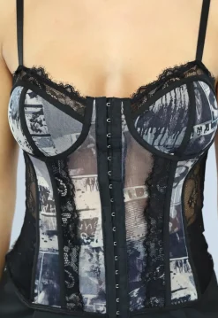 See Through Bustier Top Zonder Beugels