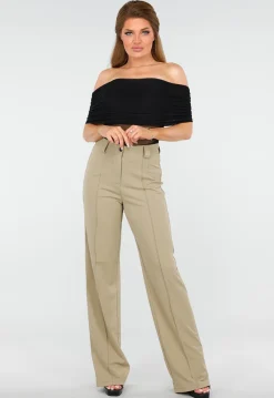 See Through Doorschijnende Zwarte Off-Shoulder Stretch Mesh Top