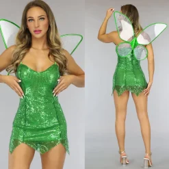 Shiny Tinkerbel Kostuum met Pailletten