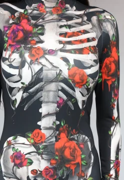 Skeletten Jumpsuit met Rozen
