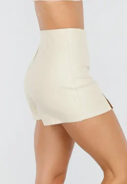 Skort Beige met Stretch en Splitjes