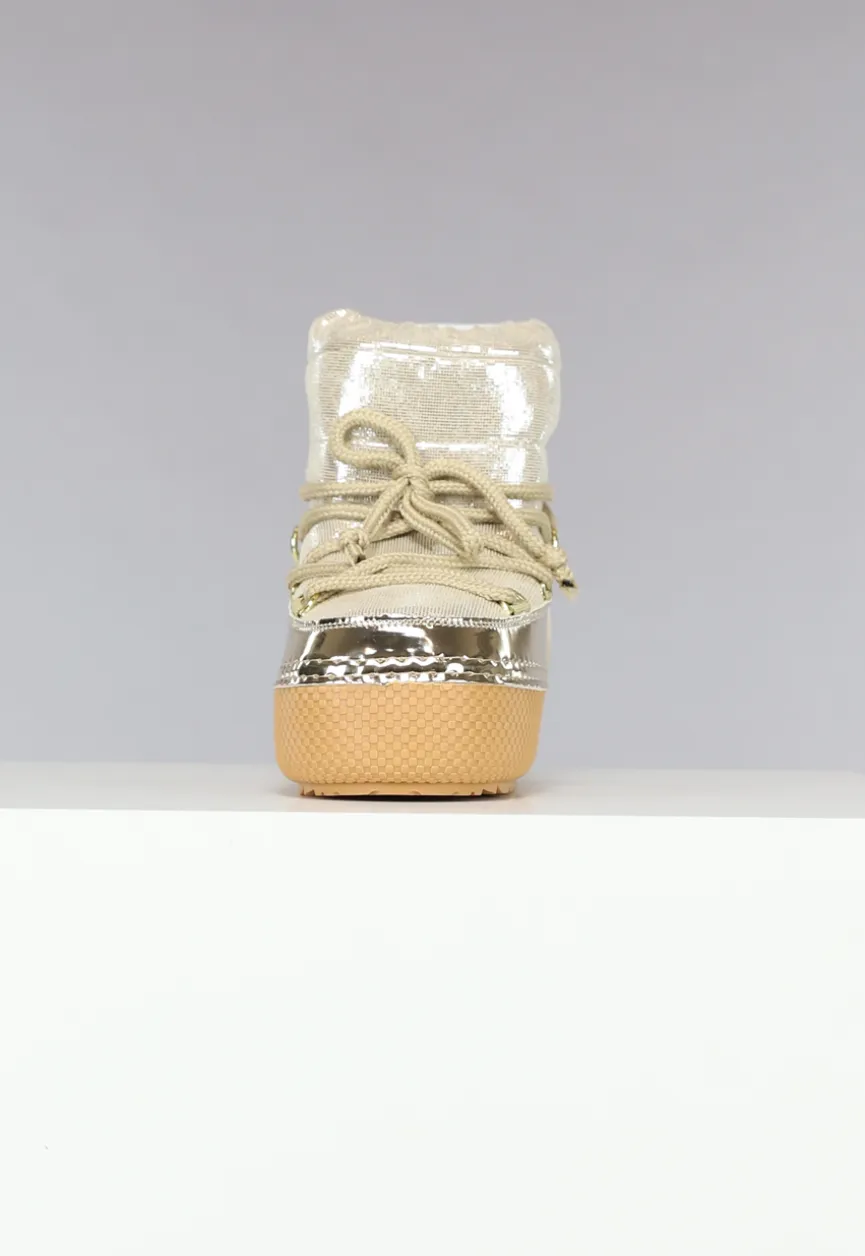 Sparkle Sneeuwlaarzen in Goud met Metallic Detail