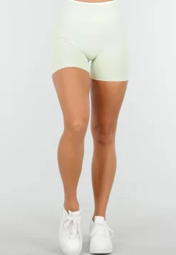 Sportieve Shorts in Groen met Witte Tailleband
