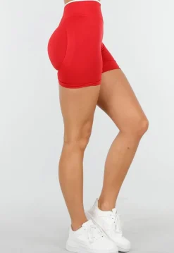 Sportieve Shorts in Rood met Witte Tailleband