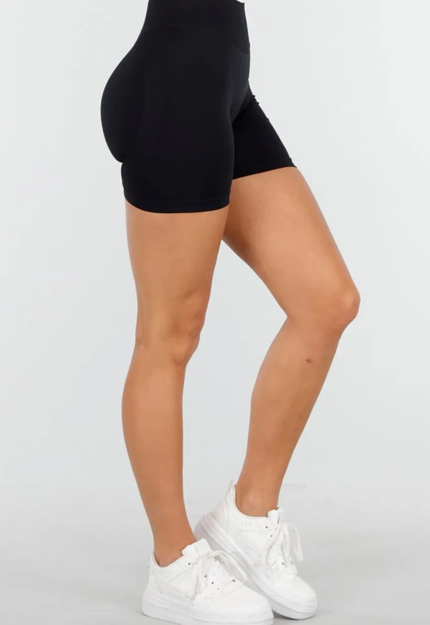 Sportieve Shorts in Zwart met Witte Tailleband