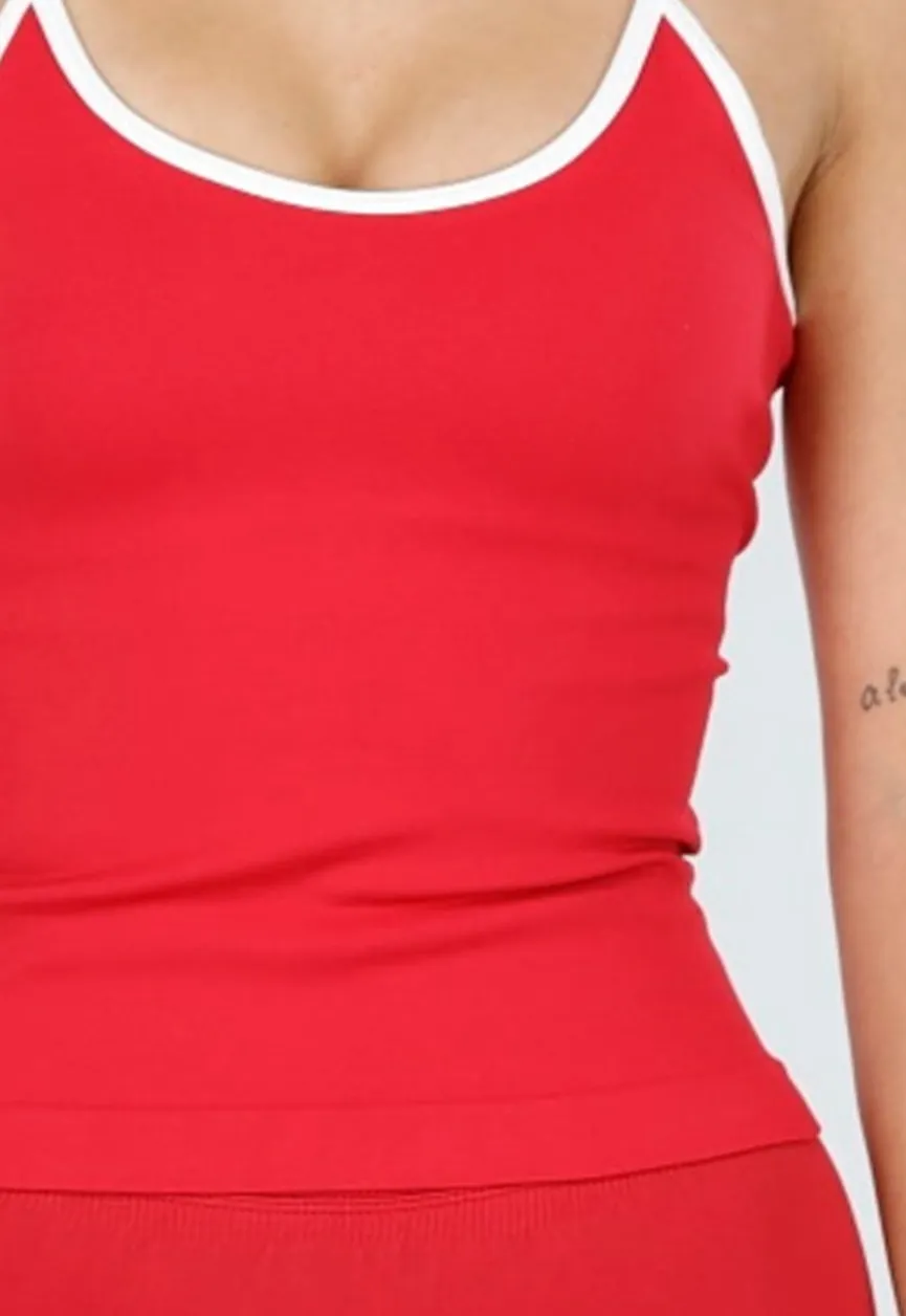 Sportieve Top in Rood met Push Up Effect