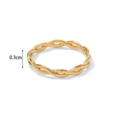 Stainless Gouden Twist Ring