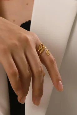 Stainless Steel Ring met Slangen Model