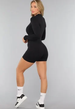 Strakke Aansluitende Zwarte Playsuit