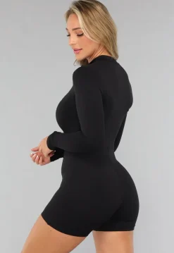 Strakke Aansluitende Zwarte Playsuit