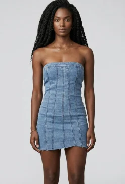 Strapless Denim Jurkje