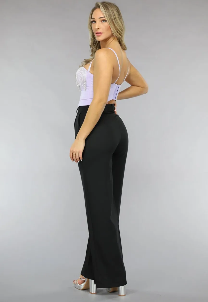Strappy Lila Glitter Balconette Top
