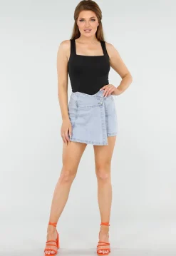 Strappy Sandalen met Vierkante Neus, Zilveren Gesp en Zwarte Veterbanden