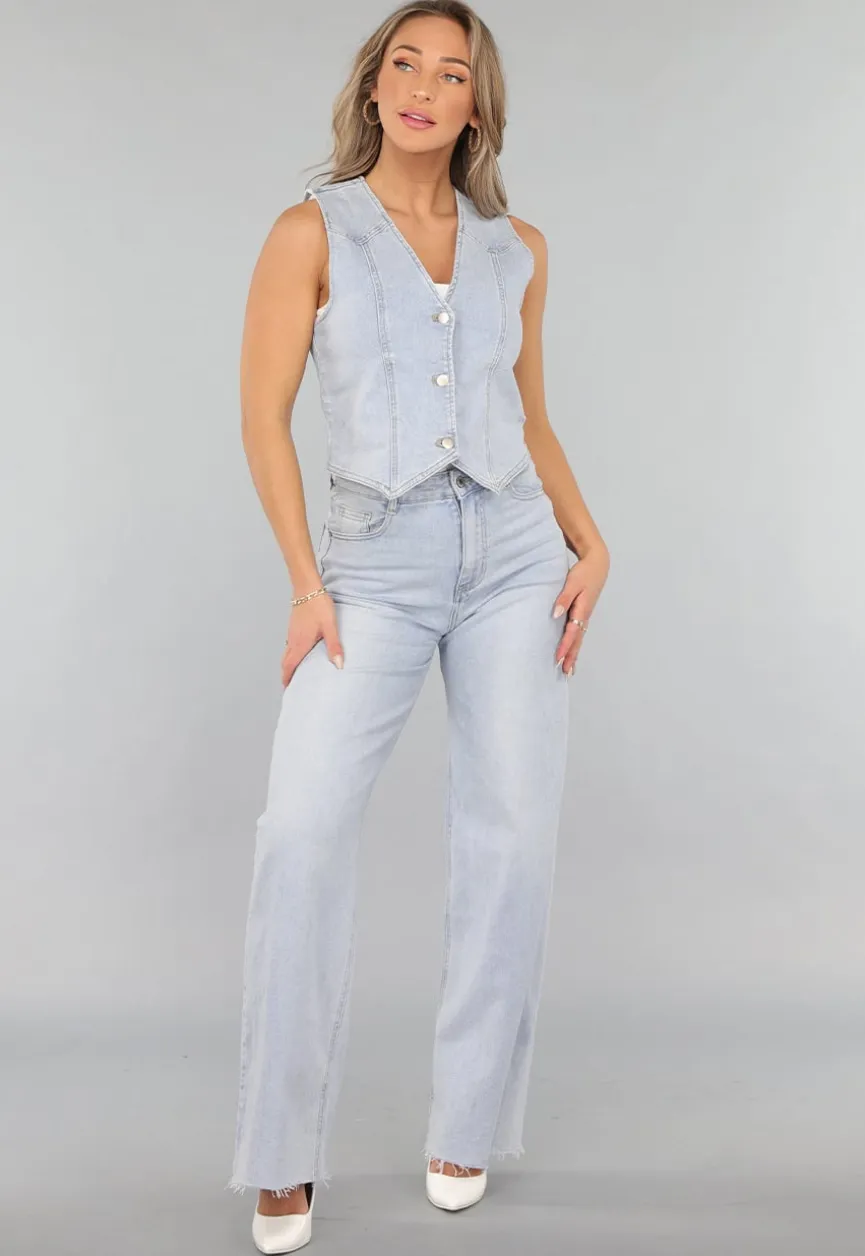Stretch Denim Gilet Topje