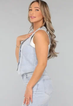 Stretch Denim Gilet Topje
