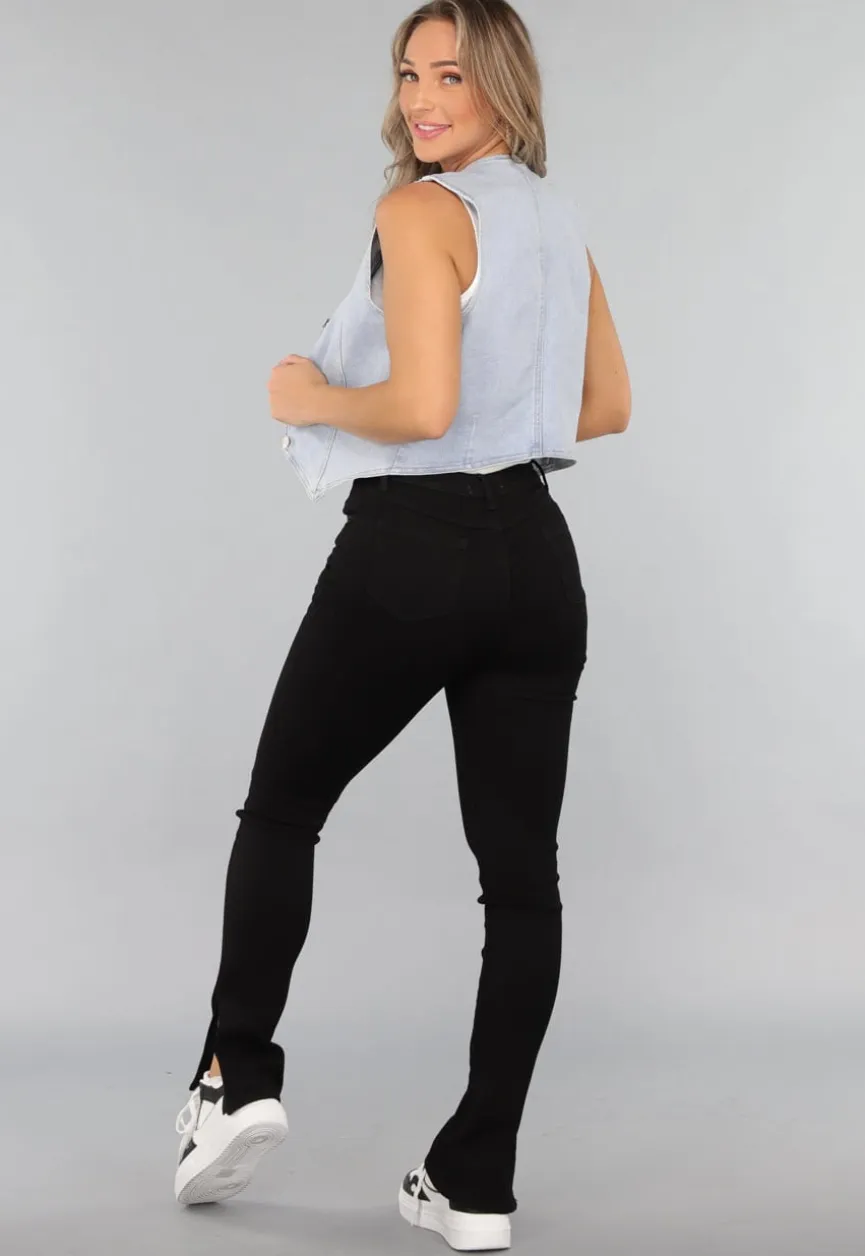 Stretch Denim Gilet Topje