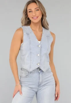 Stretch Denim Gilet Topje