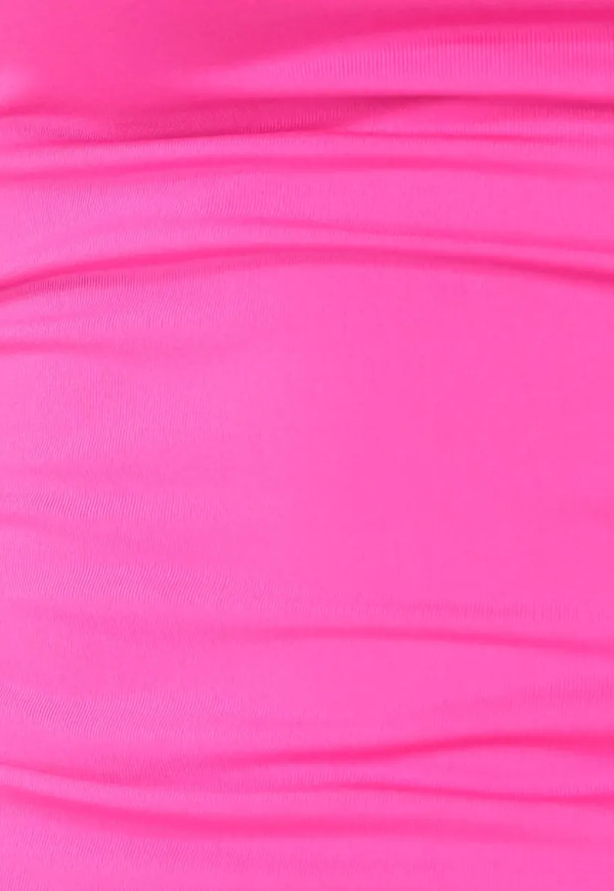 Stretch Top met Brede Schouderbanden in Fuchsia