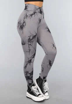 Stretchy Gym legging met Print en Overslag Taille