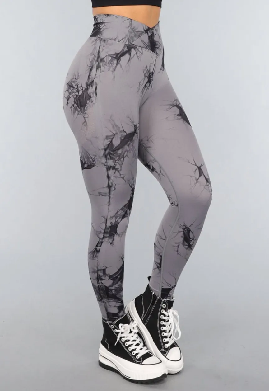 Stretchy Gym legging met Print en Overslag Taille