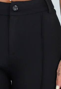Super Stretch Flared Pantalon met Hoge Taille Zwart