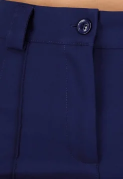 Super Stretch Straight Leg Navy Blauwe Pantalon
