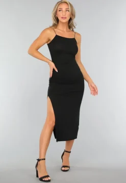 Super Stretchy Midi Jurk met Twist Rug