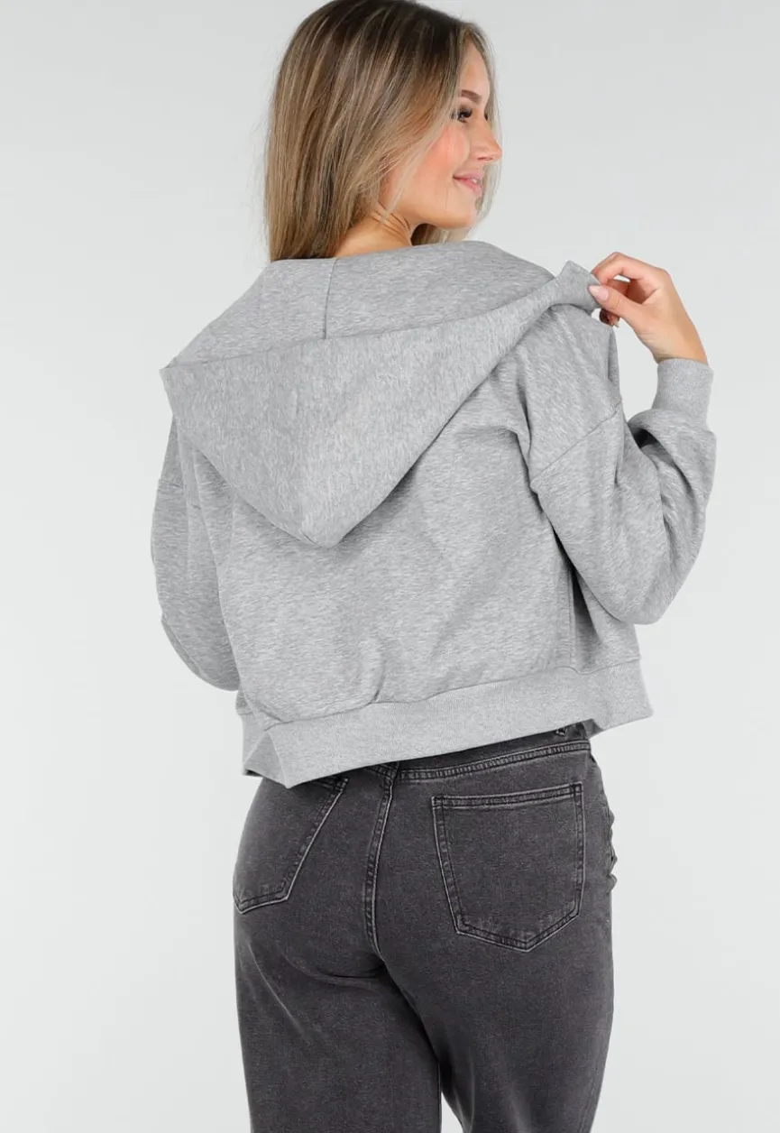 Sweatvest met Lange Mouwen in Grijs