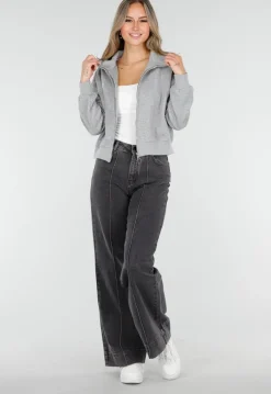 Sweatvest met Lange Mouwen in Grijs