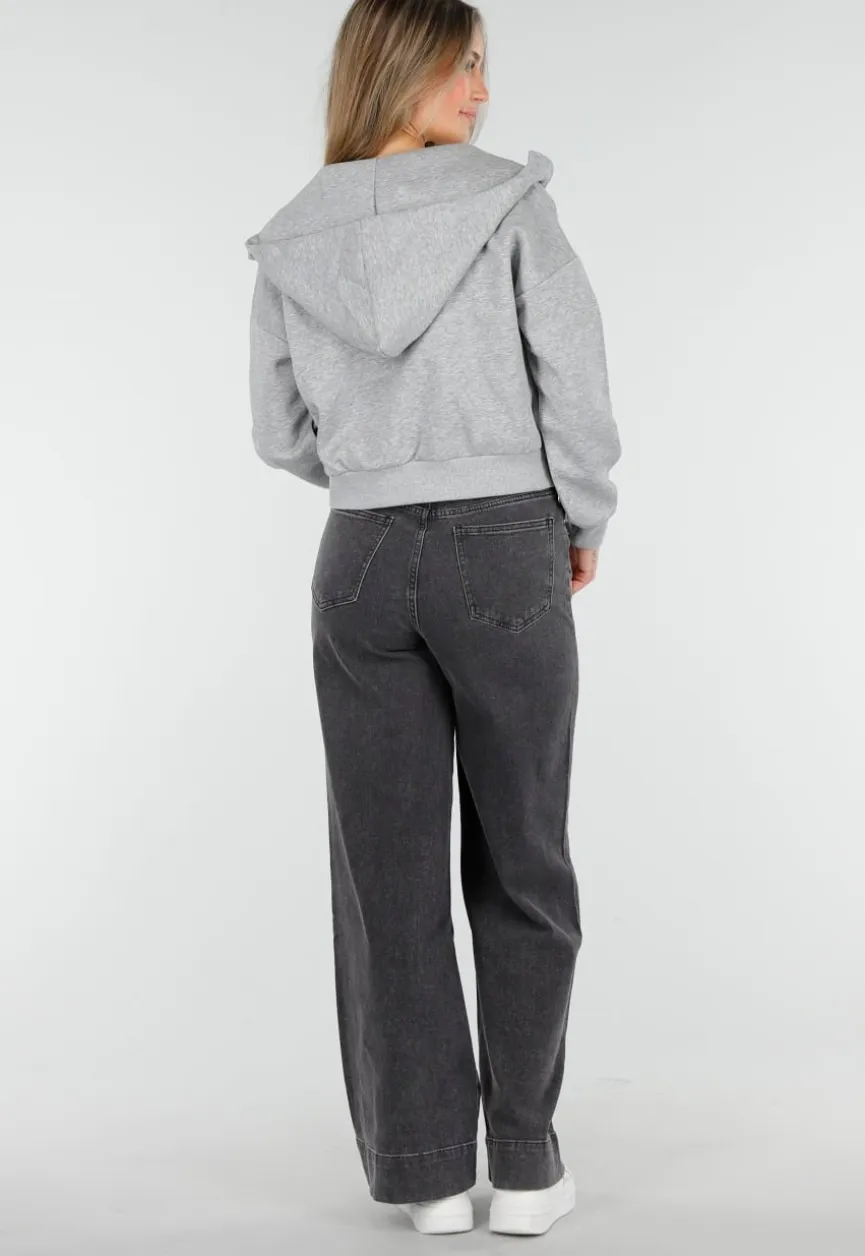 Sweatvest met Lange Mouwen in Grijs
