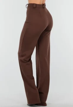 Tall Bruine Pantalon met Super Stretch