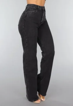 Tall Grijze High Waist Straight Leg Jeans