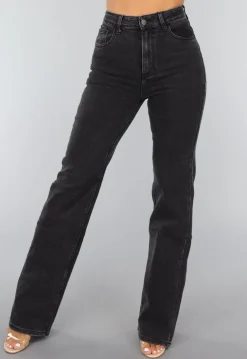 Tall Grijze High Waist Straight Leg Jeans