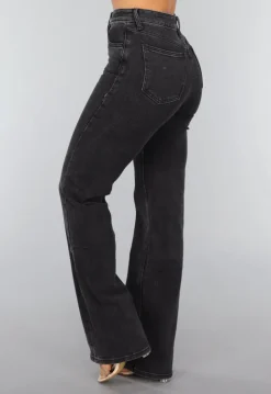 Tall Grijze High Waist Straight Leg Jeans