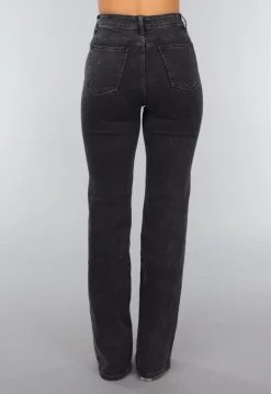 Tall Grijze High Waist Straight Leg Jeans
