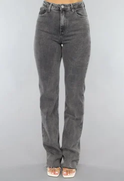 Tall Grijze Straight Leg Jeans met Stretch
