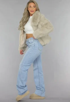 Tall High Waist Lichtblauwe Straight Leg Jeans