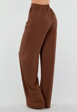 Tall Linnenlook Bruine Pantalon met Stretchband