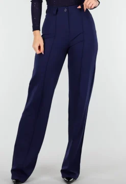 Tall Super Stretch Straight Leg Navy Blauwe Pantalon