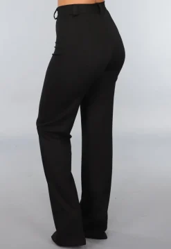 Tall Zwarte Straight Leg Pantalon met Stretch