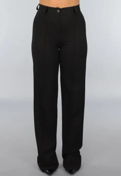 Tall Zwarte Straight Leg Pantalon met Stretch