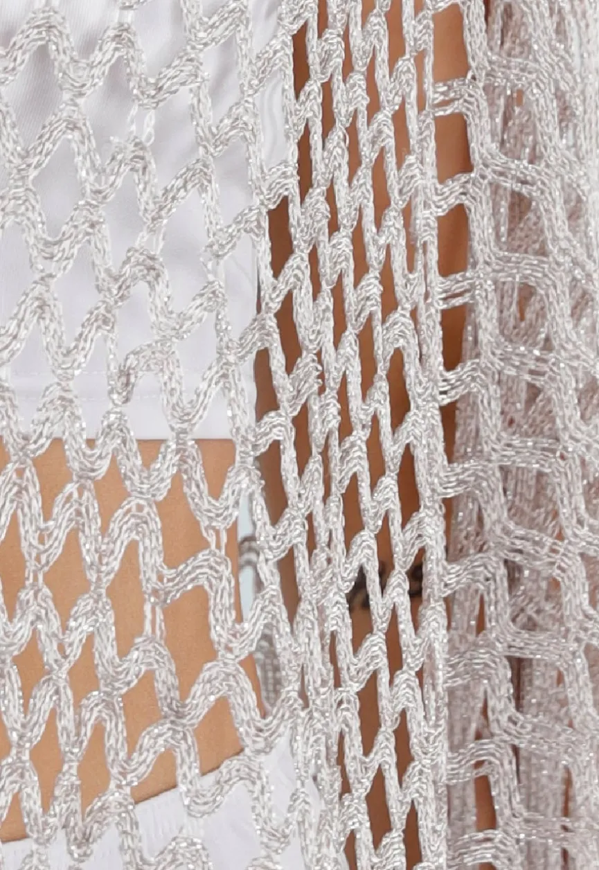Taupe Festival Cover-Up met Franjes