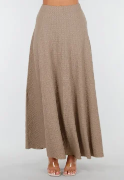 Taupe Halter Set met Geknoopte Top en Stretch